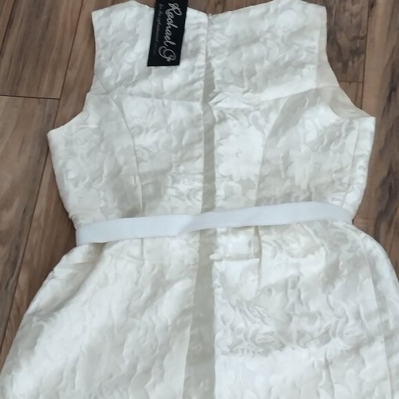 Rachael G. Beige Printed Dress, Size M - Picture 11 of 16